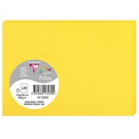 Clairefontaine 1323C - Paquet de 25 Cartes Simples - Format C6 11x15,5cm - 210g/m² - Coloris Jaune Soleil - Cartons d'Invitation