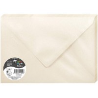 Clairefontaine 51042C - Paquet de 20 Enveloppes Gommees - Format C5 (16,2x22,9cm) - 120g/m² - Coloris Ivoire Irise - Invitation 