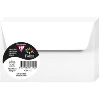 Clairefontaine 5431C - Paquet de 20 Enveloppes Auto-Adhesives - Format 9x14cm - 120g/m² - Coloris Blanc - Invitation Evenements 