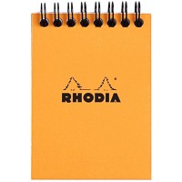 Notepad Classic orange 75x105 / A7, 160p./80 feuilles microperforees 80 g/m² reliure integrale, quadrille 5x5