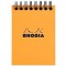 Notepad Classic orange 75x105 / A7, 160p./80 feuilles microperforees 80 g/m² reliure integrale, quadrille 5x5