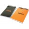 Notepad Classic orange 75x105 / A7, 160p./80 feuilles microperforees 80 g/m² reliure integrale, quadrille 5x5
