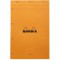 RHODIA 20100C - Bloc-Notes Agrafe N°20 Orange - A4+ - Grands Carreaux Seyes - 80 Feuilles Detachables Perforation 4 Trous - Papi