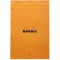 RHODIA 20100C - Bloc-Notes Agrafe N°20 Orange - A4+ - Grands Carreaux Seyes - 80 Feuilles Detachables Perforation 4 Trous - Papi