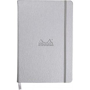 Webnotebook Boutique argent 140x210 / A5, 192p./96 feuilles ivoire 90 g/m² brochees, dot grid