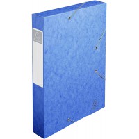 Exacompta - Ref. 16005H - 1 boite de classement avec elastiques CARTOBOX - Livree a  plat - Dos de 6 cm - Carte lustree 7/10eme 