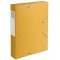 EXACOMPTA Chemises 3 rabats et elastique Exatobox dos de 6 cm, en carte lustree 5/10e jaune