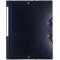EXACOMPTA Chemises 3 rabats et elastiques Polypro 5/10e 24 x32 cm Noir