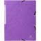 EXACOMPTA 5568E Chemise a  elastique sans rabat carte lustree 400gm² - A4 Violet