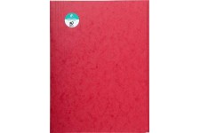 Chemise Carte lustree 3 rabats, coloris rouge