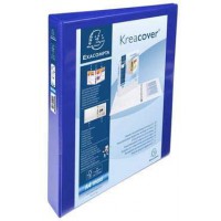 Classeur Kreacover Maxi, 2 anneaux en D 25mm, PP, 3 faces personnalisables, coloris bleu