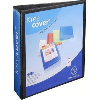 Lot de 10 Classeur Kreacover Maxi, 4 anneaux en D 60mm, PP, 3 faces personnalisables, coloris noir