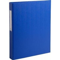 Lot de 10 Classeur 2 anneaux 25mm, carton remborde polypro garde PP, coloris bleu