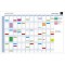 Exacompta - Ref. 56150E - 1 tableau blanc magnetique planning annuel - textes en francais - effacable a  sec - livre avec tous l