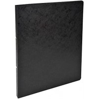 Classeur Carte lustree, 2 anneaux 15mm, coloris noir