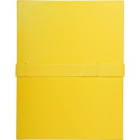 EXACOMPTA Chemises dos extensible balacron sangle Scratch Rabat en pied de page 24 x 32 Jaune