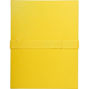 EXACOMPTA Chemises dos extensible balacron sangle Scratch Rabat en pied de page 24 x 32 Jaune