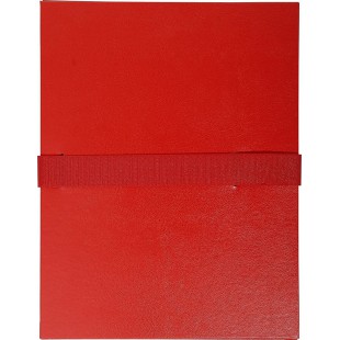 EXACOMPTA Chemises dos extensible balacron sangle scratch Rabat en pied 24 x 32 Rouge