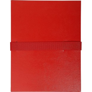 EXACOMPTA Chemises dos extensible balacron sangle scratch Rabat en pied 24 x 32 Rouge