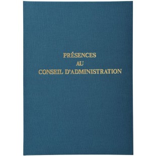 Exacompta 71E Registre 29,7x21cm - Presence Conseils d'Administration 100 pages