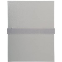 EXACOMPTA Chemises dos extensible balacron sangle scratch avec Rabat pied de page 24 x 32 Gris