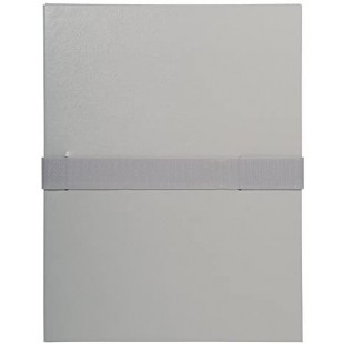 EXACOMPTA Chemises dos extensible balacron sangle scratch avec Rabat pied de page 24 x 32 Gris