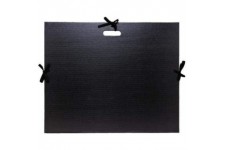 Carton a dessin kraft verni noir a rubans, avec poignee 59x72 - Raisin