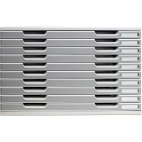 Exacompta - Ref. 324041D - MODULO A3 - Caisson 10 tiroirs fermes pour documents A3+ - Dimensions exterieures : Profondeur 35 x l