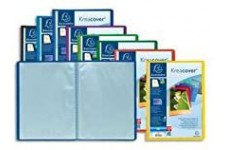 Lot de 8 : EXACOMPTA Protege document personnalisable PP Kreacover 120 vues assortis