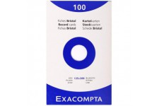 Exacompta 13303E Etui 100 Fiches Bristol Blanc 125/200