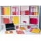 Exacompta - ref. 519299E - 1 Classeur rigide Pellicule Iderama - 4 anneaux ronds diametre 30 mm - Dos 40 mm - Dimensions exterie
