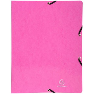 Exacompta - ref. 54894E - 1 Classeur carte lustree pelliculee avec elastiques - 2 anneaux ronds diametre 15 mm - Dos 20 mm - Dim