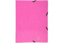 Exacompta - ref. 54894E - 1 Classeur carte lustree pelliculee avec elastiques - 2 anneaux ronds diametre 15 mm - Dos 20 mm - Dim