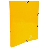 Classeur IDERAMA, 2 anneaux 15mm, carte lustree pelliculee, coloris jaune