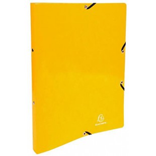 Classeur IDERAMA, 2 anneaux 15mm, carte lustree pelliculee, coloris jaune