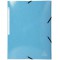 Exacompta 55827SE Maxi capacity - Chemise a  elastiques 3 rabats carte lustree pelliculee Iderama A4 425 gm² Bleu Clair