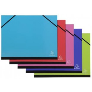 Lot de 5 : Carton a dessin Iderama a elastiques, 28x38 - B4, coloris assortis