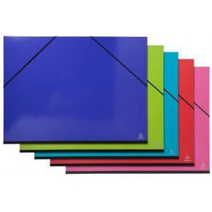 Lot de 5 : Carton a dessin Iderama a elastiques, 52x72 - Raisin, coloris assortis