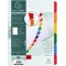Exacompta - Ref. 2306E - Intercalaires en carte blanche 160g/m2 FSC® avec 6 onglets neutres en couleurs - renforces et plastifie