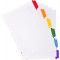 Exacompta - Ref. 2306E - Intercalaires en carte blanche 160g/m2 FSC® avec 6 onglets neutres en couleurs - renforces et plastifie