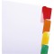 Exacompta - Ref. 2306E - Intercalaires en carte blanche 160g/m2 FSC® avec 6 onglets neutres en couleurs - renforces et plastifie