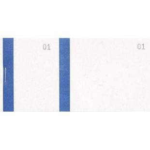 Lot de 10 : Blocs Vendeurs, 6,6x13,5 bande bleue 100 feuillets