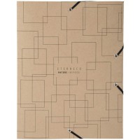 Exacompta 59447E Boite de classement Eterneco avec elastique dos de 4 cm gamme en carte enduite d'huile vegetale pour