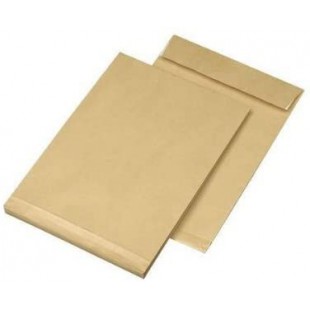 Mail Media 397207 Enveloppe a  soufflet B4, sans fenetre, natron marron