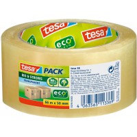 Tesa pack bio & strong Ruban Adhesif Solide d'Emballage de Colis - Fabrique a 98% a Base de Materiaux d'Origine Bio