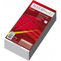 Mail Media 30002411 Enveloppes DIN Long (220 x 110 mm), avec fenetre, enveloppes a  patte autocollante 80 g/m² Lot de 25