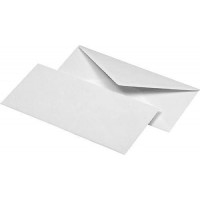 Karten & Co. Lot de 25 enveloppes longues avec doublure en soie Blanc 110 x 220 mm 80 g/m²
