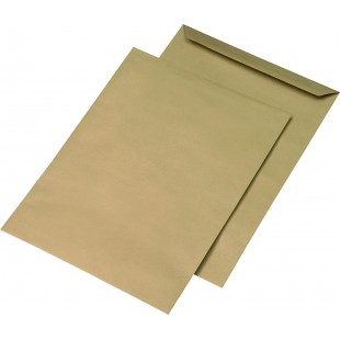 MAILmedia 301017 E4 Lot de 2 enveloppes a  patte autocollante sans fenetre Marron