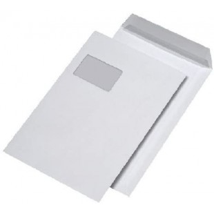 MAILmedia 388320 C4 Enveloppe adhesive avec fenetre Blanc