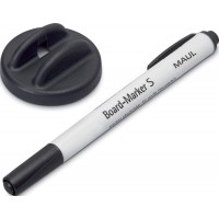 brosse d'effacage avec feutre S, brosse 5 cm, magnetique, marqueur pointe fine et ronde 1, 5-2 mm, noir